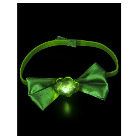 St. Patrick's Day Costume Accessory Green Flashing LED Bow