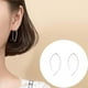 thumbnail image 1 of Pendientes de línea, pendientes ligeros para perforación, ganchos de moda en forma de U, pendientes de alta gama, 1 of 8