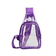 thumbnail image 2 of Mochila transparente de PVC Salvador tipo bandolera Violeta 17 cm x 7 cm x 31 cm, 2 of 10