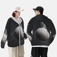 thumbnail image 3 of KLL Astronaut Sitting On Mercury Planet Print Men's Women’s UPF 50+ Sun Protection Outdoor Hoodie Jacket Long Sleeve Fishing Hiking Performance Shirt-X-Large, 3 of 6