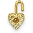 thumbnail image 3 of Avariah 14ky Yellow Gold November Synthetic Birthstone Heart Charm - 7mm, 3 of 6