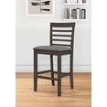thumbnail image 5 of Home Design Posey 5-Piece Counter Set, Taupe/Gray, Square table, Slat-back cushioned chairs, Comfortable seating, Sturdy legs, Modern minimalist style, Space-saving, 5 of 6