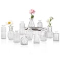 thumbnail image 1 of Set de jarrones de cristal HAISIWLKJ Vintage Clear Flower (12 unidades), 1 of 7