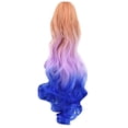thumbnail image 2 of Woman Tri-Color Synthetic Long Wavy Curly Ponytail Hair Extension Wig, Pullover Toupee, 2 of 7