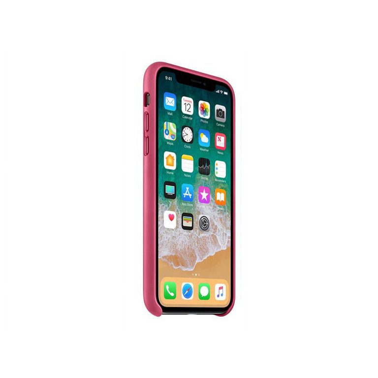 Apple iPhone X ブラック ケース付き Apple Leather Case for iPhone X - Pink Fuchsia - Walmart.com