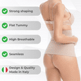thumbnail image 3 of Farmacell Women's Bodyshaper Waist Shaper, Flat Tummy, Made in Italy, Code 605, Beige, 3 of 9