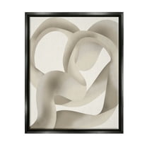 Stupell Industries Contemporary Swirling Abstraction Abstract Painting Black Floater Framed Art Print Wall Art, 17 x 21