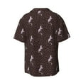 thumbnail image 2 of Vsdgher Leopard Print Print Men's Wrinkle Free Untucked Cuban Shirt Business Casual Button Down Shirts Short Sleeve Shirt, 2 of 7