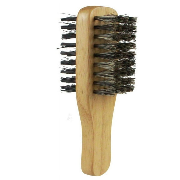 Wood Handle Men's Beard Brush Men Mustache Brushes Comb Double-sided Facial Hair Brush Male Face Message Shaving Brush Tool