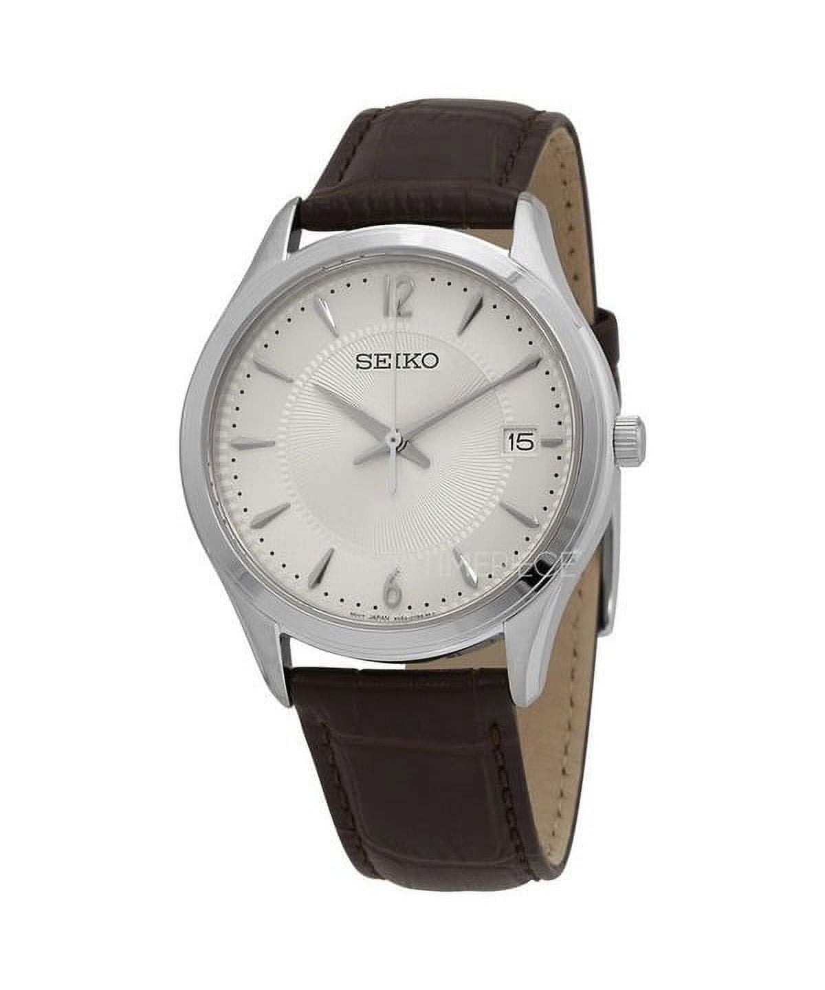 Seiko Big Date Quartz Black Dial Men s Watch SUR517P1 Walmart