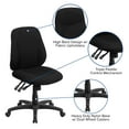 thumbnail image 6 of Mid-Back Black Fabric 1.75" Back Adjustment Ergonomic Task Office Chair, 6 of 12