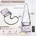 thumbnail image 7 of HELLHERO Butterfly Lavender Pattern Shoulder Purse Sling Bag, Water-Resistant Stylish Ladies Shoulder Purse Waterproof for Weekend Getaways Travel, 7 of 7