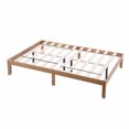 Sturdy Queen Size Wooden Platform Bed Frame with Reliable Wood Slat