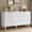 White, variant on Aufeile Dresser for Bedroom, 53" 6 Drawer Dresser & Chest of Drawers with Fluted Design, Wood Dresser for Adults, Long Bedroom Dresser & Storage Organizer, Walnut
