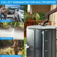 thumbnail image 3 of Collapsible Rain Barrel 53 Gallon Rainwater Collection Storage Tank with Garden Hose, Black, 3 of 11