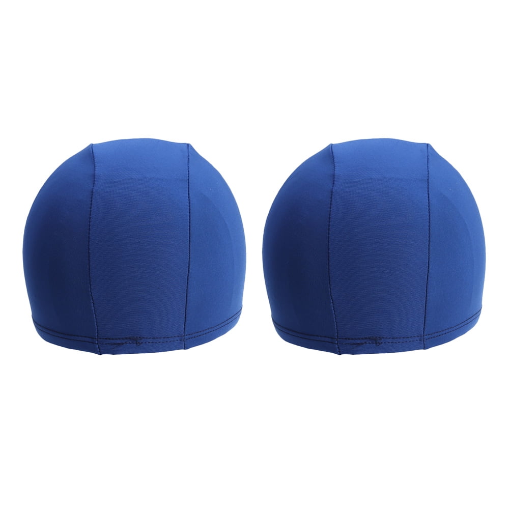 2pcs Stretchable Polyester Swim Comfortable Fit Swimming Caps Shower