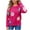 Hot Pink, variant on ZVNAΖH Pullover Sweaters for Women, Women's Casual Crew Neck Flower Printed Long Sleeve Pullover Sweater Top On Clearance