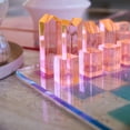 thumbnail image 5 of Sunnylife: Lucite Chess & Checkers - Ombre Sherbert - 2 Classic Games In 1, Collectible Display Set, Stylish Translucent Pieces, Pastel Base, 2 Player, 5 of 12