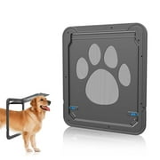 LINGJIA Extra Large Pet Door for Dogs and Cats, Dog Screen Door with Magnetic Flap Automatic Lockable Pet Door Screen Sliding Door for Small Dogs Cats (Outer Size 16.54" x 14.6")
