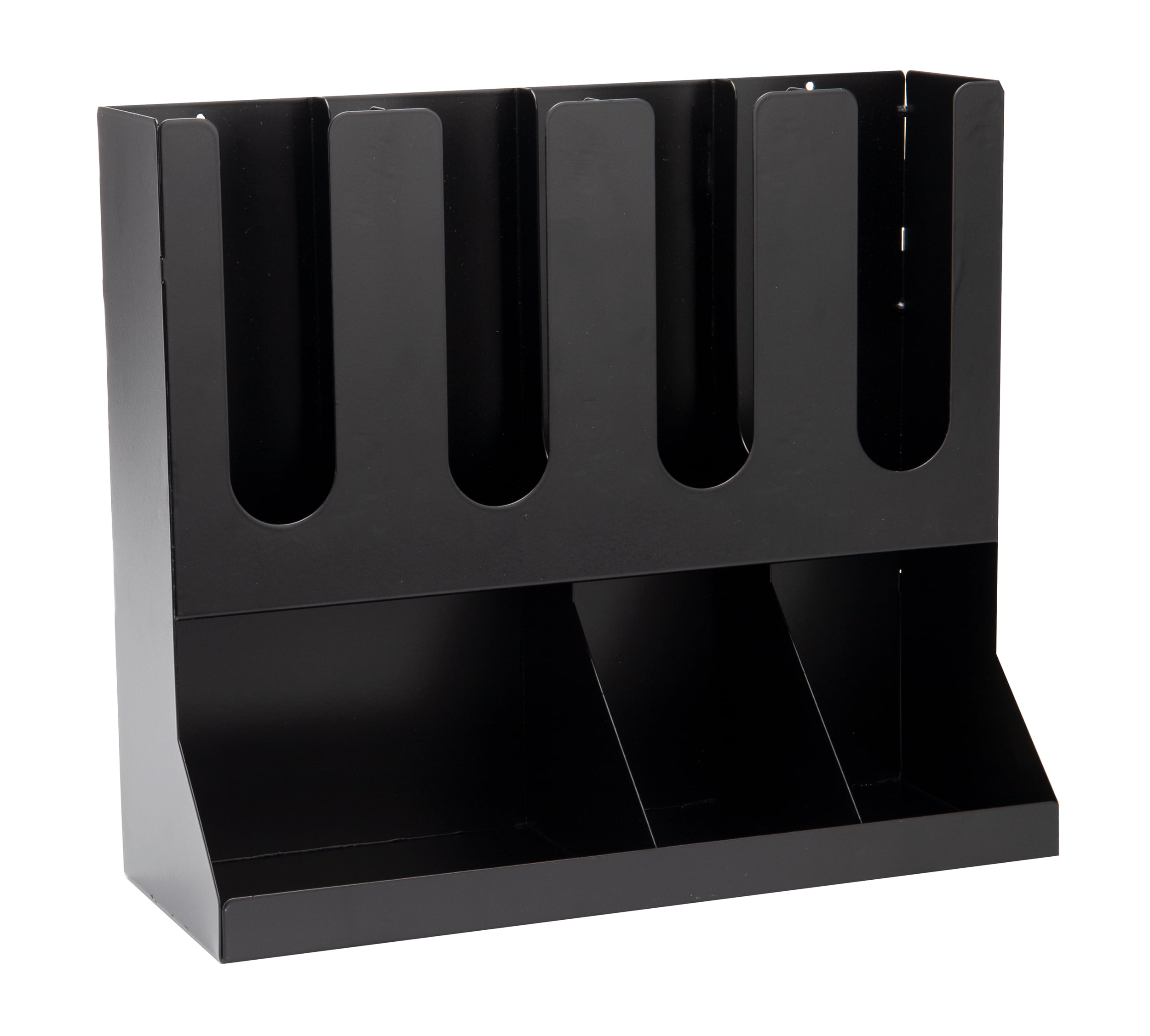 Mind Reader Upright Condiment Station, 7 Section Countertop Organizer for Hot or Cold Disposable