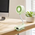 thumbnail image 6 of Luckky Rechargeable Clip On Fan with Flexible Gooseneck & Digital Display,3 Speed Color Light Mini Clamp Fan,Portable USB Desk Bed Fan for Office Bedroom Stroller Dorm Use, 6 of 6