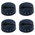 thumbnail image 1 of Mosiee 4Pcs 6Mm Guitar Bass Tone Volume Control Knobs For Epi For Electric Guitar Bass, 1 of 9