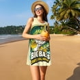 thumbnail image 3 of Naloa Bass Fish and Water Print Women's Summer Spring Casual Beach Sundress,Vacation Sleeveless Tank Crewneck Loose Dresses, 3 of 7
