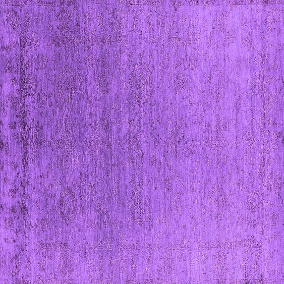 Ahgly Company Indoor Square Oriental Purple Industrial Area Rugs, 8' Square