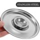 thumbnail image 3 of Cubiertas universales para ollas, minitapa de acero inoxidable de 10cm, cubierta para olla de cocina, tapa para lavabo, tapa para utensilios de cocina, accesorios para tapa de olla de repuesto, 3 of 8