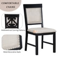 thumbnail image 4 of Atumon Uptown 5 Piece Modern Wood & Fabric Dining Table Set, Black, 4 of 10