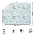 thumbnail image 2 of 2 Pcs Daisy Flower Dish Drying Mat - 18 X 24 Inch Absorbent Microfiber Kitchen Counter Mat – Quick-Dry Dish Rack Alternative, Dish Drying Pad for Dishes, Cups, Utensils, Pots & Pans, 2 of 3