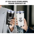 thumbnail image 5 of Personalized Custom Tumbler 20oz Stainless Steel Coffee Cup with Lid & Straw Double Wall Insulated Tumbler with Colorful Text Logo Photo, 5 of 5