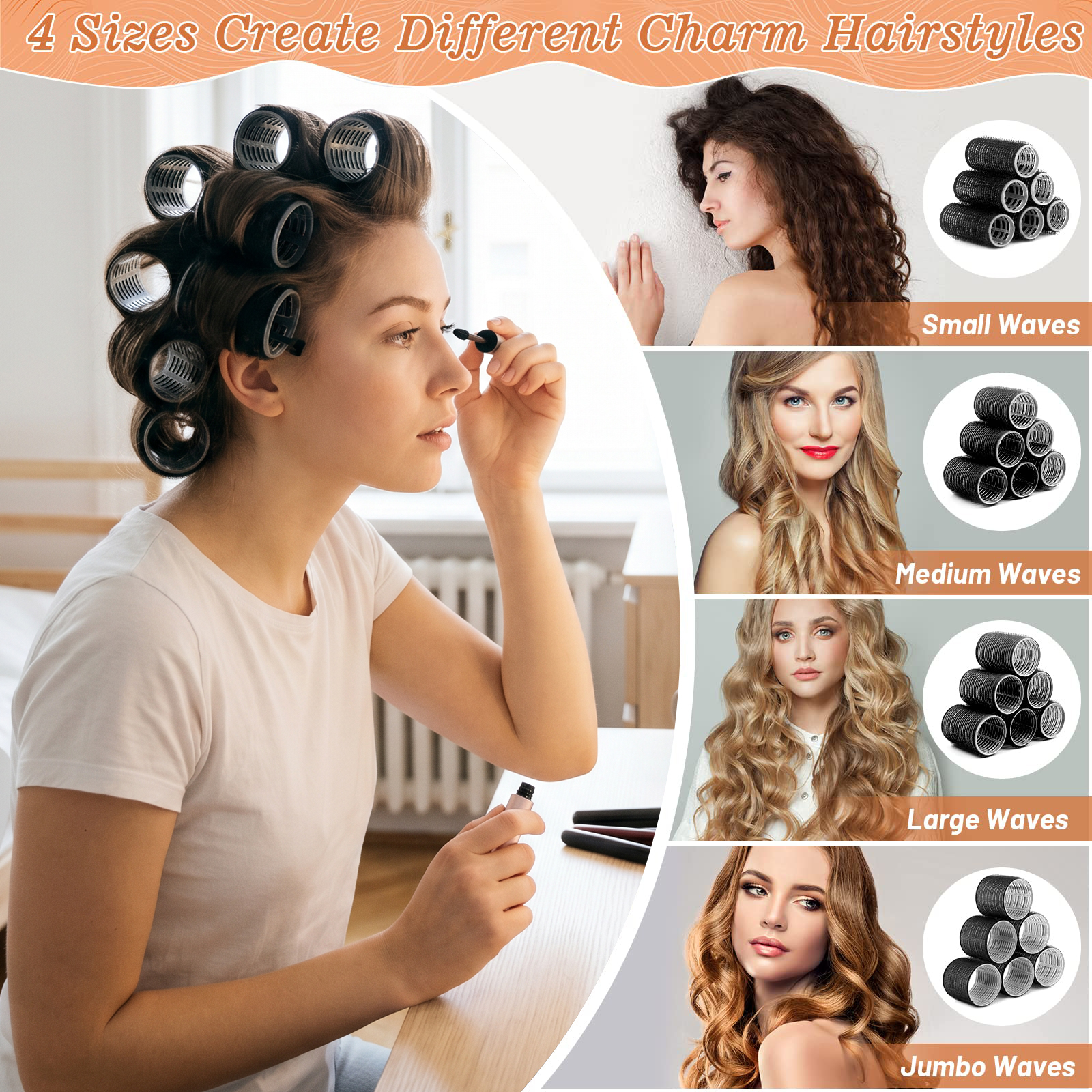 Livhil 24-Piece Velcro Hair Rollers Set with Clips photo 6