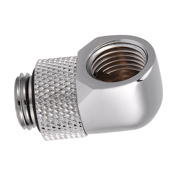 Watercooling 90Deg 1 4 Male To Female Watercooling Fittings 14Mm End Brass 90 Degrees Pc Water Cooling Two Touch Fitting G1 4 Thread Elbow Barb Connector For Tube Black