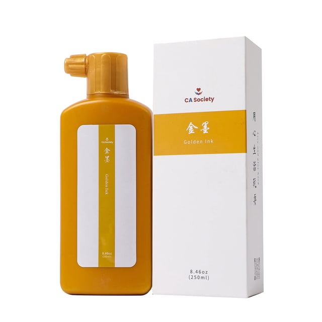 Tinta dorada para caligrafía CA Society 250 ml (8.45 oz) para pintura