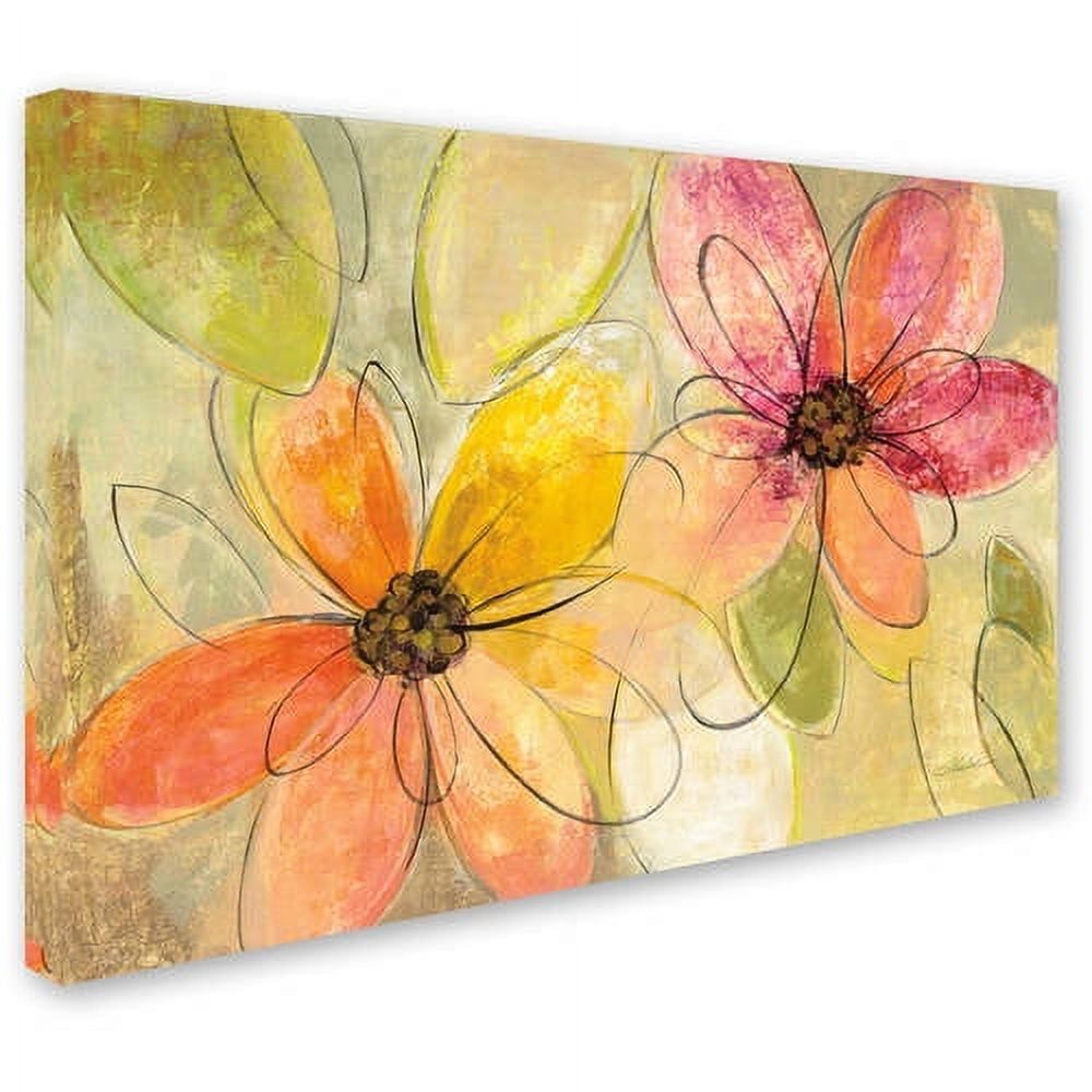 Trademark Fine Art "Neon Floral v2" Canvas Art by Silvia Vassileva