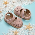 thumbnail image 2 of Zanarzt Baby Boy Sandals Soft Baby Girl Boy Sandals Comfort Summer Outdoor Casual Beach Shoes with Flower Anti Slip Rubber Sole Toddler First Walking Shoes Pink,US 4.5, 2 of 5