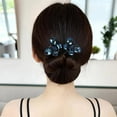 thumbnail image 4 of Pinza para el pelo con flor de strass, moldeador de moño, Lazy Hair Twister, peinado rápido en 5 segundos para moño francés, moño alto, pelo grueso o fino, accesorio para mujer, 4 of 4