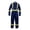 Blue, variant on Flame Resistant Hi Vis Reflective Coverall with Leg Zipper (X-Large, Navy Blue)