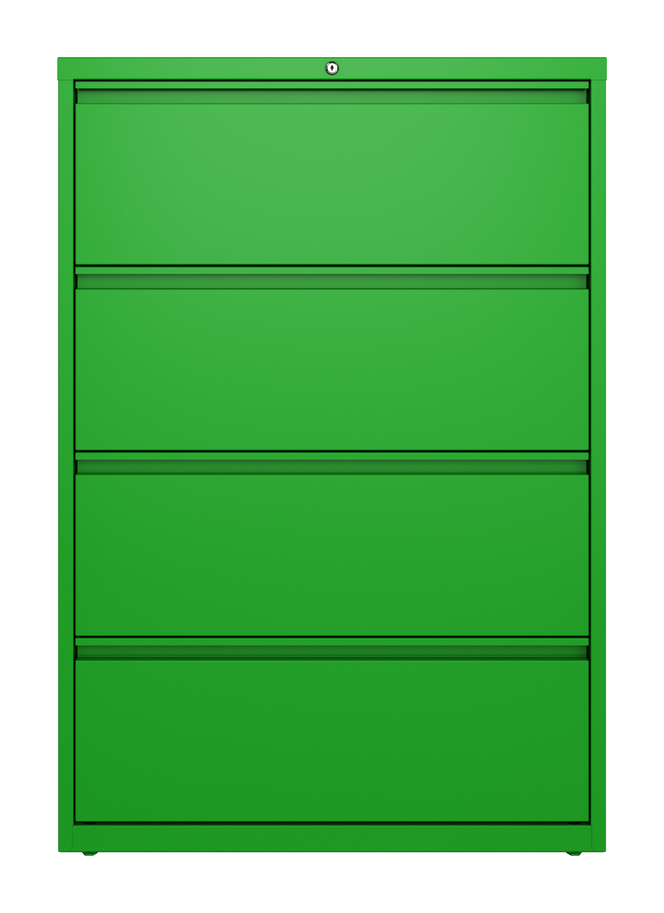 Hirsh 36 Inch Wide 4 Drawer Metal Lateral File Cabinet for Home and Office, Holds Letter, Legal and A4 Hanging Folders, Screamin' Green - image 2 of 5