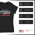 thumbnail image 4 of Tee Hunt Find Your Patience Before I Lose Mine Funny T-Shirt Sarcasm Women's T-Shirt Tee, Black, Large, 4 of 5