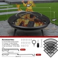 thumbnail image 2 of Chimenea Hydream, malla de acero resistente de 30 pulgadas con asa, 2 of 6