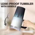 thumbnail image 5 of Insulated 20oz Stainless Steel Tumbler With Handle Double Wall Vacuum Leak Proof Geometric Print Cup With Straw Lid, 5 of 5