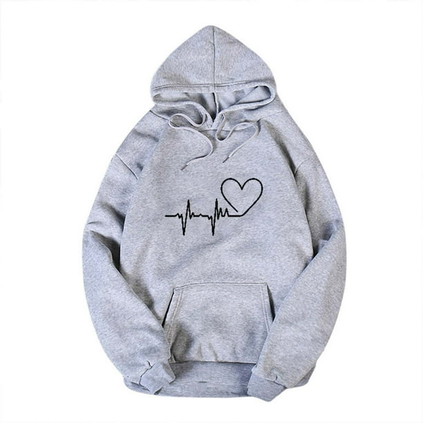 Sudadera Para Mujer Moda Sudaderas Con Capucha Sudaderas Casual Manga Larga Estampado Bolsillo Tops Blusa Odeerbi ODB186046