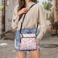 thumbnail image 5 of Eheartsgir Silk Scarf Floral Pattern Waterproof Satchel Bag for Daily Storage Weekend Activities, Waterproof Design Fashion Purse Satchel Adjustable Strap Sling Bag, 5 of 7