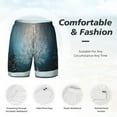 thumbnail image 6 of Picia Winter Rabbit pattern Mens Swim Trunks with Compression Liner Stretch Beach Shorts Quick Dry with Zipper Pockets No-Chafing Board Shorts-Small, 6 of 9