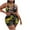 Black, variant on Womens Swimsuits Tummy Control Plus Size Swimsuit Coverup Printed Sleeveless Sexy Siamese Tight Swimsuit Orange XL