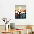 thumbnail image 2 of JEUXUS Large Mountain Wall Art Vintage Mountains Office Framed Canvas  Artwork 16x20in for Living Room Bedroom Décor, 2 of 4