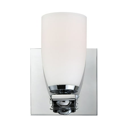 - New Product Sphere 1 Light Vanity In Chrome And White Opal Glass Sold by VaasuHomes