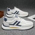 thumbnail image 2 of Men'S Versatile Mid-top Sneakers with Fabric Upper, Rubber Sole, and Cloth Insole， Running Casual Youth Dad Trendy Shoes |, 2 of 7
